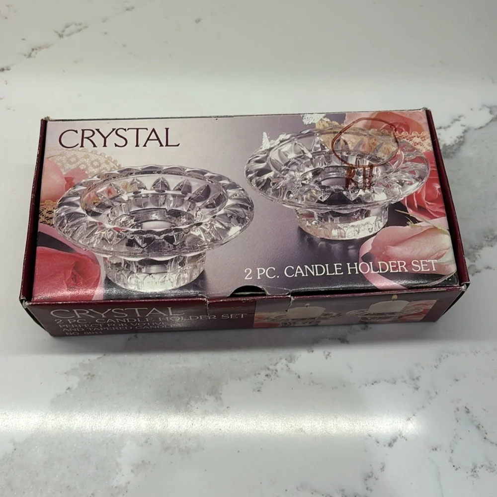 Vintage crystal candle